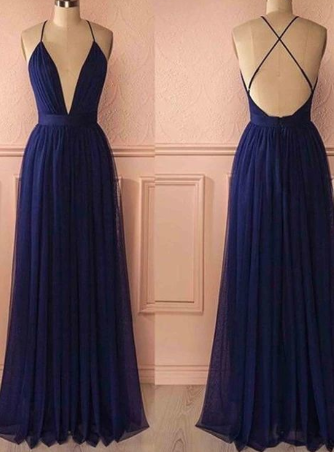 Strapless Navy Sequin Frill Long Party Dress