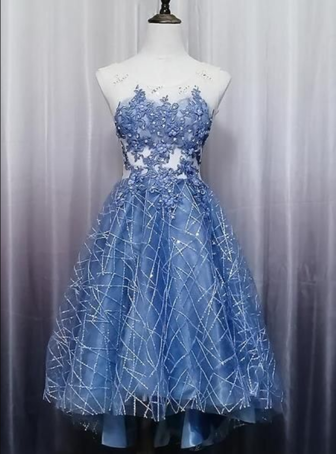 A-Line/Princess Sweetheart Beading Short Homecoming Dresses with 3D Floral