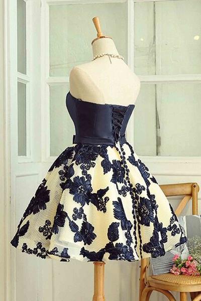 Cute Strapless Bow Satin Long Birthday Party Dress Evening Dress