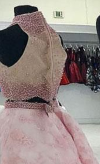 V-Neck Beaded Tiered A-Line Short Homecoming Dress