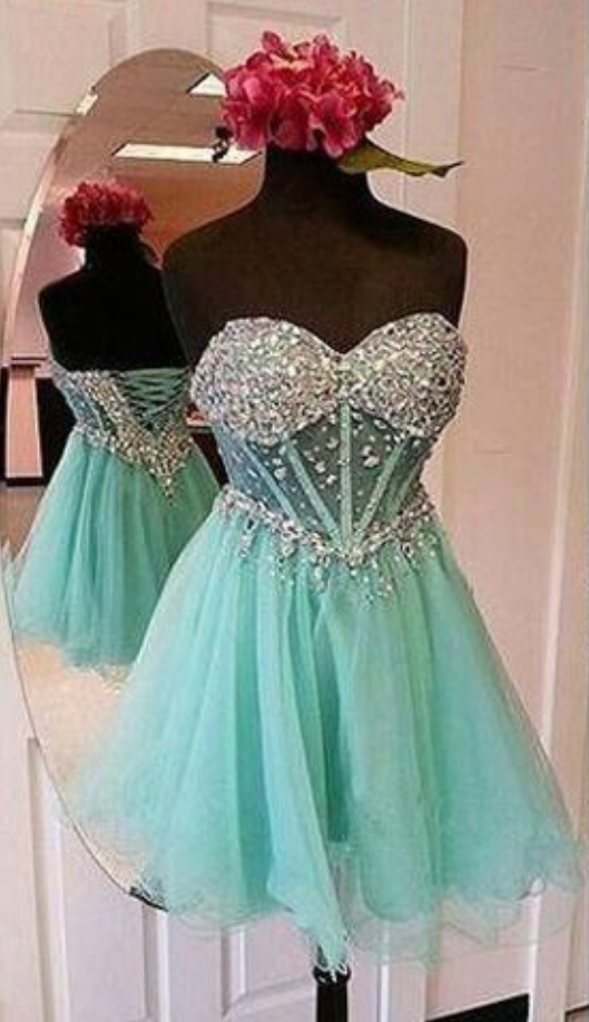 New Mini Homecoming Dress Transparent Tulle Jewel Sweetheart Satin Graduation Dresses