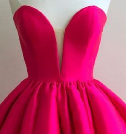 Pink Straps A-Line Short Party Dress Birthday Dress Homecoming Dress, DP4756 main image 1
