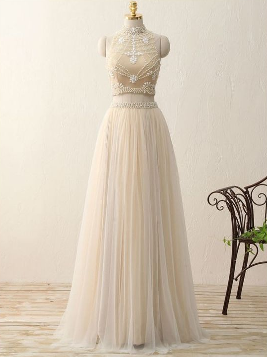Elegant Sweetheart Twopiece Tulle Formal Prom Dress, Beautiful Prom — free download