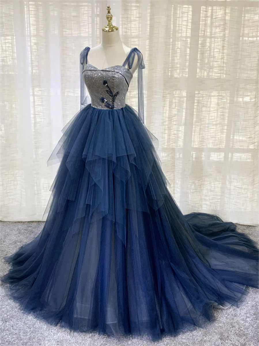 evening dresses in gold Modest Beaded Long Slit Prom Dress Strapless Gown Pay:Month to Month COLOUR GROUP:Green Light Blue Tulle One