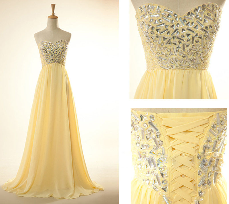 yellow Prom Dresses long Evening Dresses   cg16591 main image 0