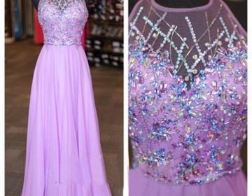 Lilac Prom Dresses, Beaded Prom Dress, Sexy Prom Dresses, Cheap Prom Dresses, Prom Dresses, Sexy Prom Dresses, Dresses For Prom